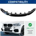 F15 Front Lip Compatible with (2014-2018) BMW X5 F15 M-Sport Model ABS Gloss Black Air Splitter Bumper Spoiler