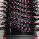 Hair Dryer Brush Blow Dryer in One, Upgraded 4 in 1 Hair Dryer and Styler Volumizer with Negative Ion Anti-frizz Ceramic Titanium Barrel Hot Air Hair Straightener Brush (Black/Pink)