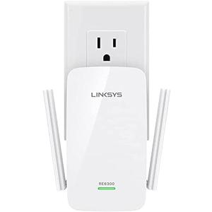 Linksys WiFi Extender WiFi 5 Range Booster, Dual-Band Booster, 1,000 Sq. ft Coverage, Speeds up to (AC750) 750Mbps - RE6300
