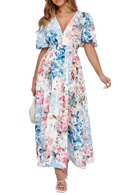 Women's Floral Maxi Dress Summer Fall Wedding Guest Dress
 XL Women's Floral Maxi Dress Summer Fall Wedding Guest Dress
 XL