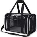 BAGLHER Pet Travel Carrier, Cat Carriers Dog Carrier for Small Medium Cats Dogs Puppies, Airline Approved Small Dog Carrier Soft Sided, Collapsible Puppy Carrier. Black