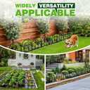 Decorative Garden Fence, 21.67ft(L) x 17in(H) Metal Fencing, 20 Pack, Black, Classic Style, Animal Barrier, Garden Border
