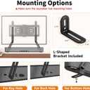 XINLEI Universal Sound Bar Mounts with Detachable Long Extension Plates Fits Most 23 to 65 Inch TVs Soundbar TV Mount Bracket Above or Under TV, up to 22 lbs SBR303