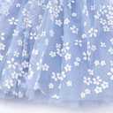 Baby Girls Tutu Dress Flutter Sleeve Toddler Sleeveless Princess Tulle Sundress Toddler Girls Vintage Party Dress (Blue)
