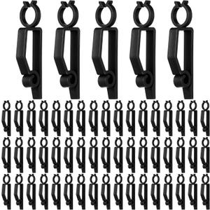 Wenqik Large C7 C9 Christmas Light Clip Outdoor Holiday Light Clips for Gutters and Shingles Outdoor Hang Gutter Hooks Weatherproof for Christmas Decoration String Lights(Black,40 Pcs)