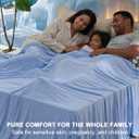 Cooling Blanket for Hot Sleepers - Summer Blanket Thin Lightweight for Bed, Q-Max>0.4, Breathable, Double-Sided, Absorbs Heat to Keep Body Cool from Night Sweats, 90"x90" Queen Size, Blue