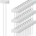 Duraaamo 30 Pcs Metal Large Plant Label Stakes 21" H Garden Labels Marker Sign Reusable Metal Name Stakes Plant Tags for Outdoor Garden Waterproof Seedlings Herbs Vegetable Greenhouse Sliver, 21 inches tall, 3.5 x 1.25 inches