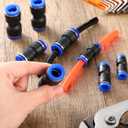 Konohan 100 Pcs Quick Connect Air Hose Fittings 1/8", 1/4", 5/16", 3/8", 1/2" Straight Push Metric Connectors Quick Release Plastic Pneumatic Air Line Fittings for Tube, Truck, Automotive, 2 Way