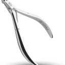 Rui Smiths Carbon Steel Cuticle Nippers - Professional Carbon Steel French Handle - 6mm Jaw, Single Spring