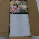 Peonies Artificial Flowers in Vase, Fake Hydrangea Silk Peony Flower Bouquet with Vase Faux Flowers Arrangement Decor Home Table Dining Room (Pink)