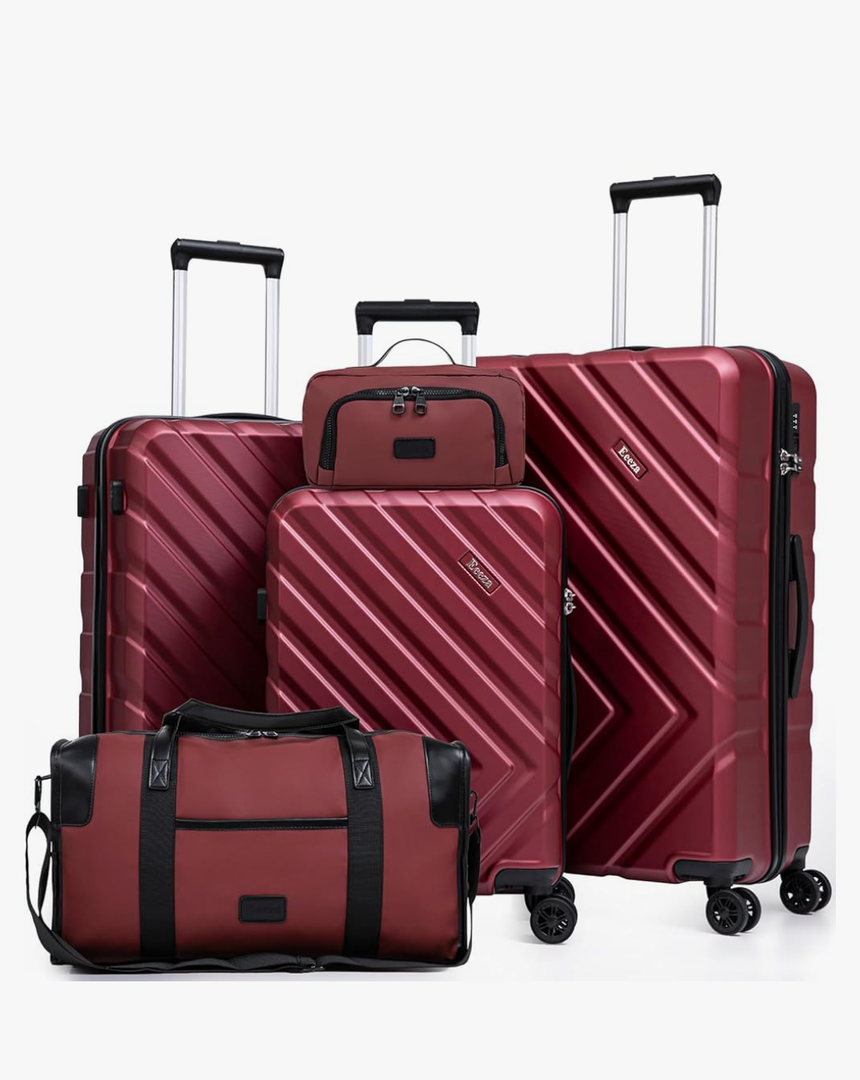 Luggage Sets 5 Piece, Suitcases with Wheels, ABS Hard Case Luggage with TSA Lock Spinner Wheels, Carry On Luggage Set (20/24/28 inch) (5 Piece Sets (20"/24"/28"/DB/TB))