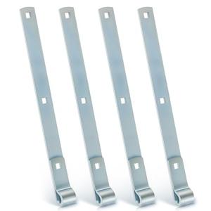 Yaocom 4 Pack 16" Zinc Strap Hinge Heavy Duty for Gates, Tool Sheds, Barns and Other Swing Doors (Silver)