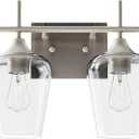 VONLUCE Bathroom Vanity Light, 4 Light Bathroom Light Fixture Over Mirror, Bathroom Wall Lamp with Clear Glass, Modern Vanity Lighting for Bathroom, Bedroom, Hallway, Brushed Nickel, ETL Certificated