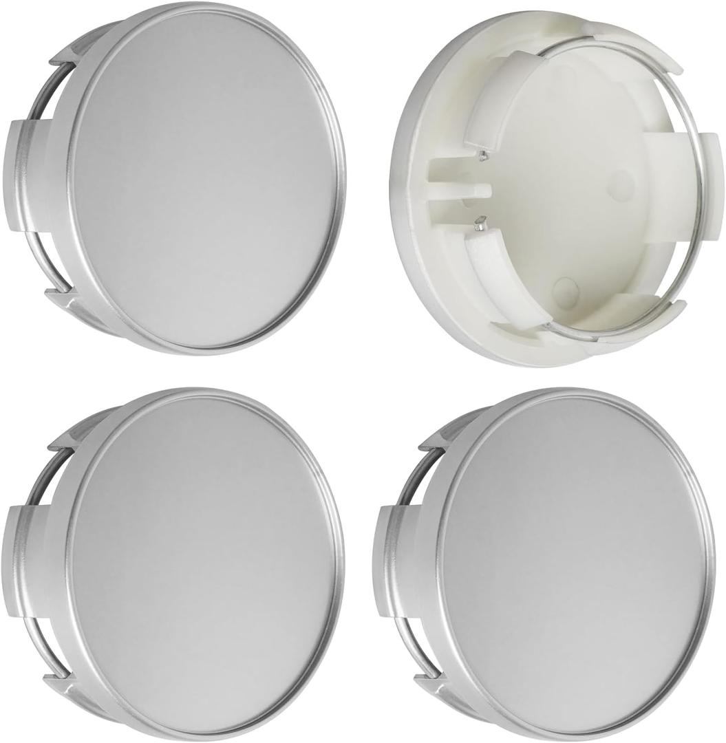2.5Inch 63MM Wheel Center Caps for Dodge RAM 1500 Rim Hub Caps 6KF18TRMAA, Pack of 4 (Silver, Outer 63MM, Inner 56MM, Easy DIY Installation)