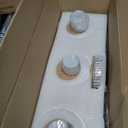 Bathroom Vanity Light, 3-Light Bathroom Light Fixtures Over Mirror, Traditional Vanity Lights for Living Room, Milk White Bell Glass Shades, Standard E26 Base, Polished Nickel