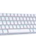 DIERYA T68SE 60% Gaming Mechanical Keyboard, Ultra Compact Mini 68 Key with Red Switches Wired Keyboard, Anti-Ghosting Keys, for Windows Laptops and PC Gamers, White