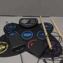 Electronic Drum Set, Marrilley 9 Drum Practice Pad with Headphone Jack, Roll-up Pad Machine Built-in Speaker Drum Pedals Sticks 10 Hours Playtime, Great Holiday Xmas Birthday Gift for Kids