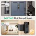 Blink Video Doorbell Mount, Anti-Theft Door Mount for Blink Doorbell (Newest Model), No Drill Weatherproof Design Door Bell Kit for Home Rentals - Easy to Install & No Sensor Blocking (Black)