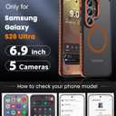 DEERLAMN Strong Magnetic Case for Samsung Galaxy S26 Ultra 6.9-Inch,[Compatible with Magsafe][Military Grade Drop Protection] Translucent Matte Shockproof Protective Phone Cover, Frosted Orange