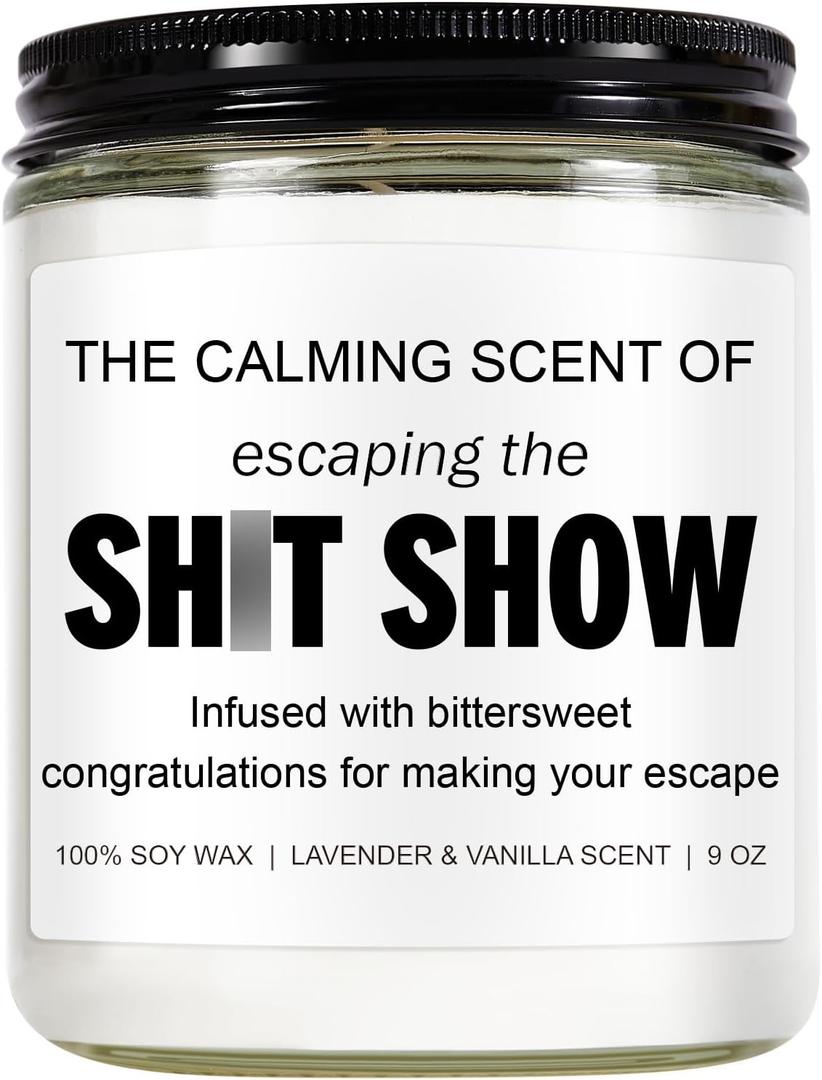 Sarcastic Candles, Going Away, Goodbye, Farewell Gifts for Coworkers - Retirement, Coworker Leaving Gifts for Women, Men - Leaving Job, Moving Away Presents for Friends, Boss, Work Bestie (White)