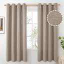 BGment Privacy Linen Curtains for Bedroom 72 Inch Length 2 Panels, Taupe Textured Window Curtain Drapes Thick Light Filtering for Living Room Farmhouse Office Non See Through, Each 52 Inch Wide, 52"W x 72"L (Pack of 2), Taupe