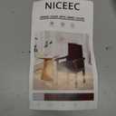 NICEEC Beige Spandex Arm Chair Covers for Dining Chairs Super Soft Chair Covers Armchair Easy Fit Chair Cover Set of 1 Washable Chair Protector with Zipper for Kitchen Wedding Party Living Room, Beige