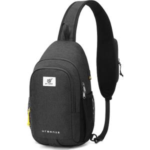 SKYSPER Sling Bag Anti Theft Crossbody Bag RFID Lightweight Travel Shoulder Chest Bag for Hiking Walking (Black)