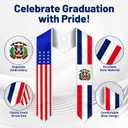 Embroidered Graduation Stole, Graduation Sash for International Graduates, Flag Embroidery Sash 72"