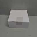 VioraWhite 48 Pcs 3.15 Inch DIY Christmas Ornaments Black Ball Ornament Xmas Plastic Matte Flat Discs Christmas Tree Hanging Ornament Decorations DIY Crafts Painting Drawing Stickers Decals