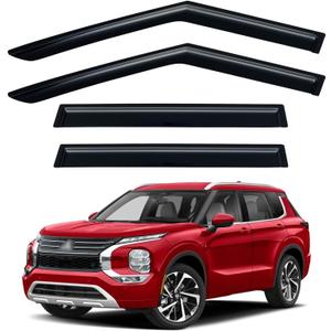 Window Visors Rain Guards for 2022 2023 2024 2025 2026 Mitsubishi Outlander, Out-Channel Window Vent Wind Deflectors Visors Shades for 22 23 24 25 26 Mitsubishi Outlander