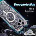 for iPhone 17 Pro Case Clear Magnetic, Compatible with MagSafe, Ocean Marine Animals Pattern, Slim Shockproof Camera Lens Protection Phone Case for Women Men 6.3" - White