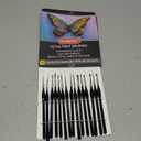 PANDAFLY Detail Paint Brushes Set, 15pcs Miniature Brushes for Fine Detailing & Art Painting - Acrylic, Oil, Watercolors & Paint by Number, Models, Face, Nail, Craft