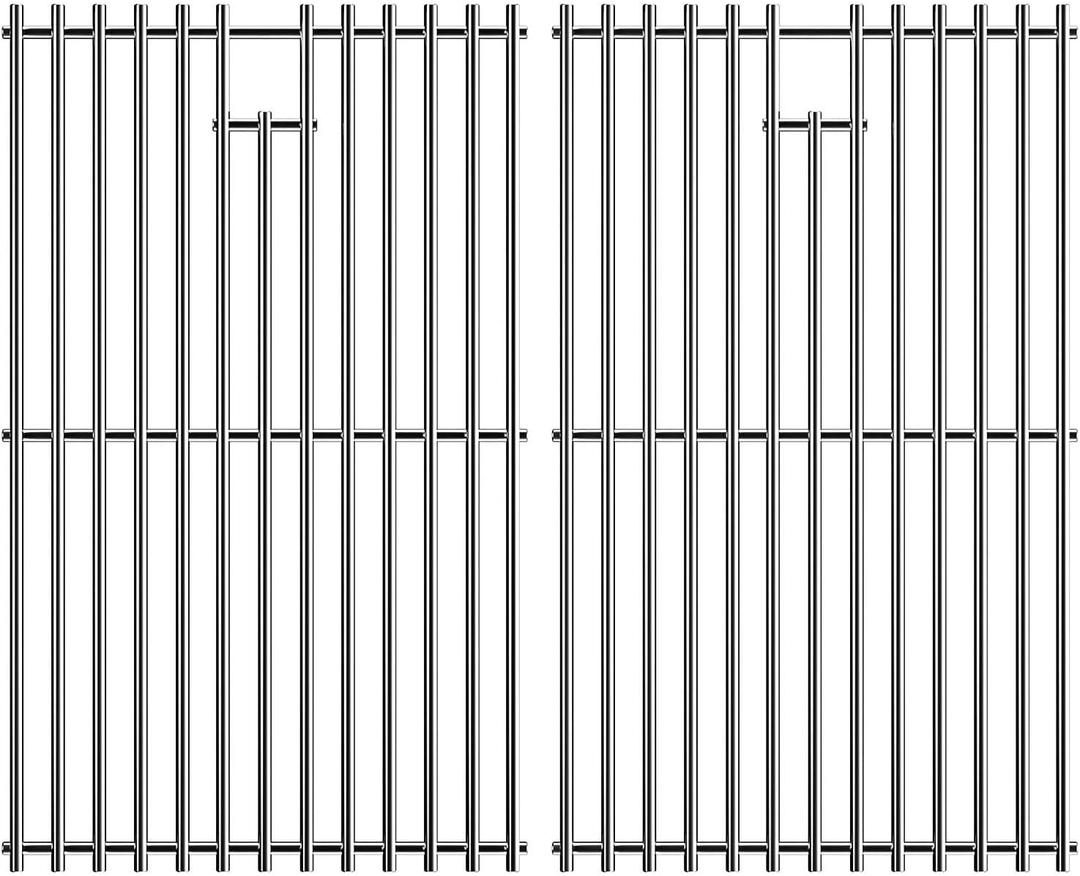 17.5 inch Grill Cooking Grates for Weber Spirit E210 E-220 S210 S-220 Spirit 200&Spirit II 200 Series Gas Grills with Front Control, Stainless Steel Grates Replacement Parts for Weber 7637 Gas Grills