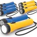 Eveready LED Flashlight (8-Pack) Bright Reliable Flashlights for General Purpose, Great for Camping, Car, Emergency Storm Power Outage Handheld Flashlight (Batteries Included) (Yellow / Blue)