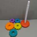 JUXUE Baby Spinning Stacking Toys for Toddlers 1-3, Rainbow Ring Stacker Montessori Toys for Babies 6-12 Months, 1 2 3 One Year Old Girl Boy Christmas Birthday Gifts, Autism Sensory Learning Toy