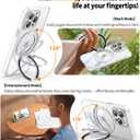 Cutelfon【360° Spin Magnetic Stand Case for iPhone 14 Pro Max Clear
