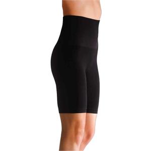HUE womens High Waisted Body Shaper Shorts Shapewear for Women Tummy Control, Butt Lifting, Thigh Slimmer Shorts (Large, Black)