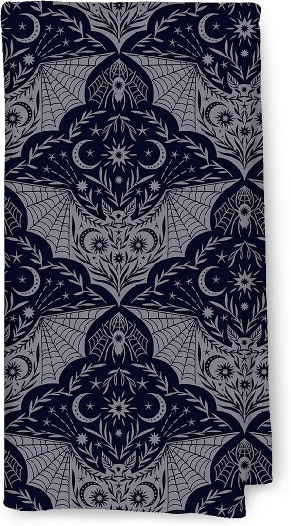 Bat Spider Gothic Kitchen Towels, Vintage Hand Towels for Bathroom, Dark Academia Witchy Dish Towels for Kitchen, Gothic Kitchen Bathroom Decor, 16x24 Inch