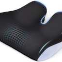 Extra Large Seat Cushion for Tailbone Pain Relief, Ergonomic Office Chair Cushion, Memory Foam Coccyx Cushion, Relief Sciatica and Back Support, Orthopedic Pillow (Blue)