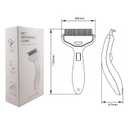 Taomypets Self Cleaning Grooming Rake Brush for Shedding Gently Removes Loose Undercoat Mats Tangled Deshedding Grooming Tool for Dogs Cats Extra Wide (Black)