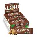 Aloha Organic Plant Based Protein Bars Chocolate Chip Cookie Dough, 1.98 Oz,(Pack of 12) (BB 10/15/2025)