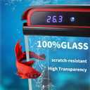 5 Gallon Fish Tank, Glass Aquarium Starter Kits, Self-Cleaning Water Pump & 3-Color Light with Water Temperature Detection for Betta Shrimp Guppy Jellyfish Goldfish Beta, Gift for Room Decor Kid