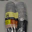 Hanna K. Signature Disposable Plastic Party Cups, Heavy-Duty 18 oz Black Cups, 50 Count