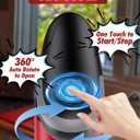 One Touch Electric Can Opener Fits All Can Sizes, Electric Can Openers for Kitchen Food Safe with Smooth Edge, Kitchen Gadgets Battery Operated Can Openers for Seniors, Arthritis and Chef Black+Grey