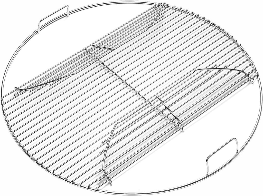 22" Cooking Grate Hinged for Weber, 7436 Charcoal Grill Grate Round Hinged, Replacement Part for Weber One-Touch, Performer and Bar-B-Kettle Series, Grill Grate BBQ for Weber Series