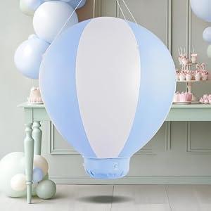 3FT Hot Air Balloon Decorations, Inflatable BabyShowe!Decoration Balloon for Baby Birthday PartyweddingExhibitions, Air Pump Inclued (Blue)