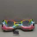 Hoverboard Certified HS2.01 Bluetooth Flash Wheel with LED Light Self Balancing Wheel Electric Scooter (Rainbow Wave)
