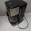 Amazon Basics 12 Cup Drip Coffee Maker with Glass Carafe (1.9 Qt), Auto Shut-off, Auto Pause, Removable Filter Basket, Black & Silver