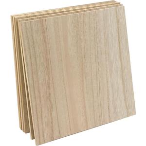 6 Pack MDF Wood Boards 10"x10"-1/4th inch Thick Wooden Planks, Double Sided Veneered MDF Sheet for Homemade DIY Crafts