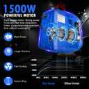 3 in 1 Electric Hoist Winch, 1500W Portable Electric Winch with 1100lbs, 110V Electric Hoist Crane with Manual, Wired & Wireless Remote Control, 25ft Lifting Height, Overload Protection for Towing